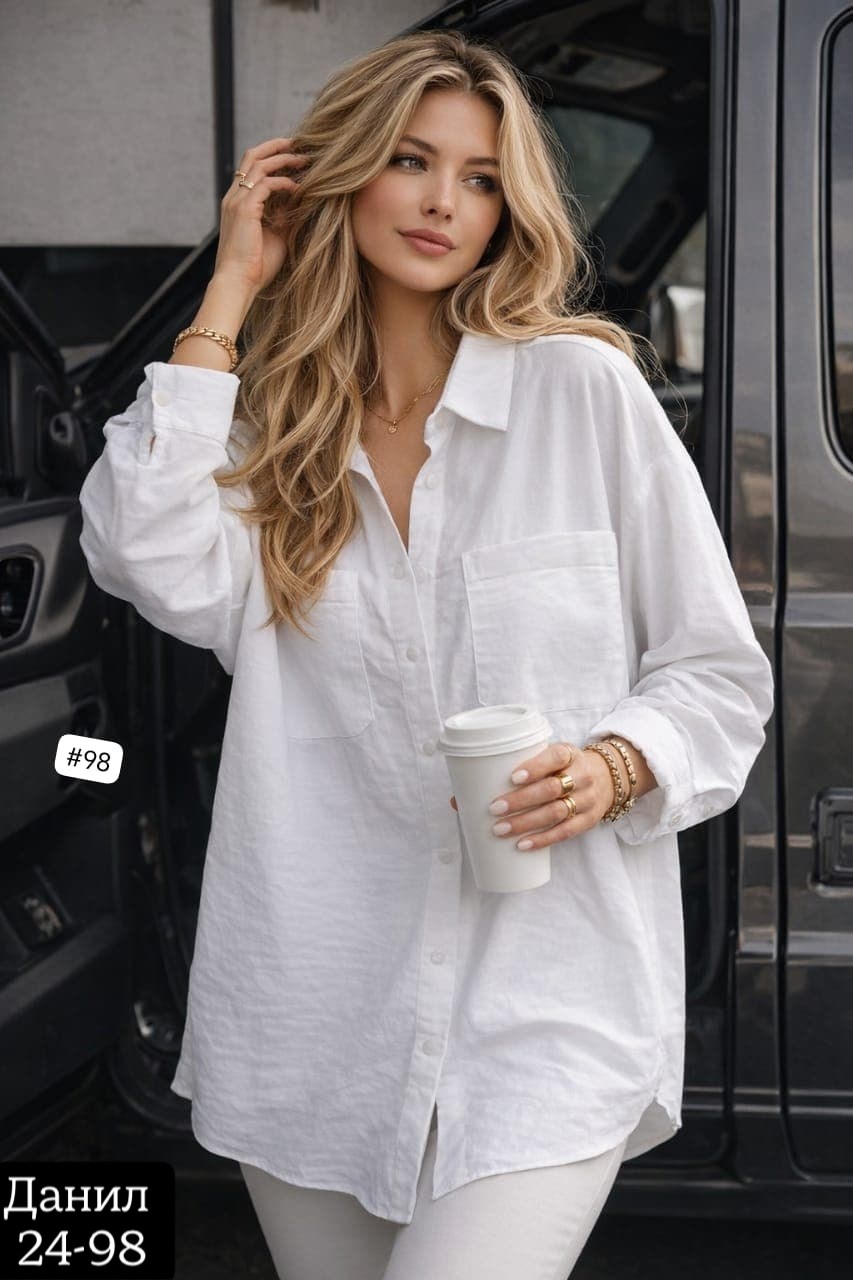рубашка женская,белая рубашка оверсайз,рубашка оверсайз с длинными рукавами the assem 68132204,рубашка лен,льняная рубашка женская оверсайз
