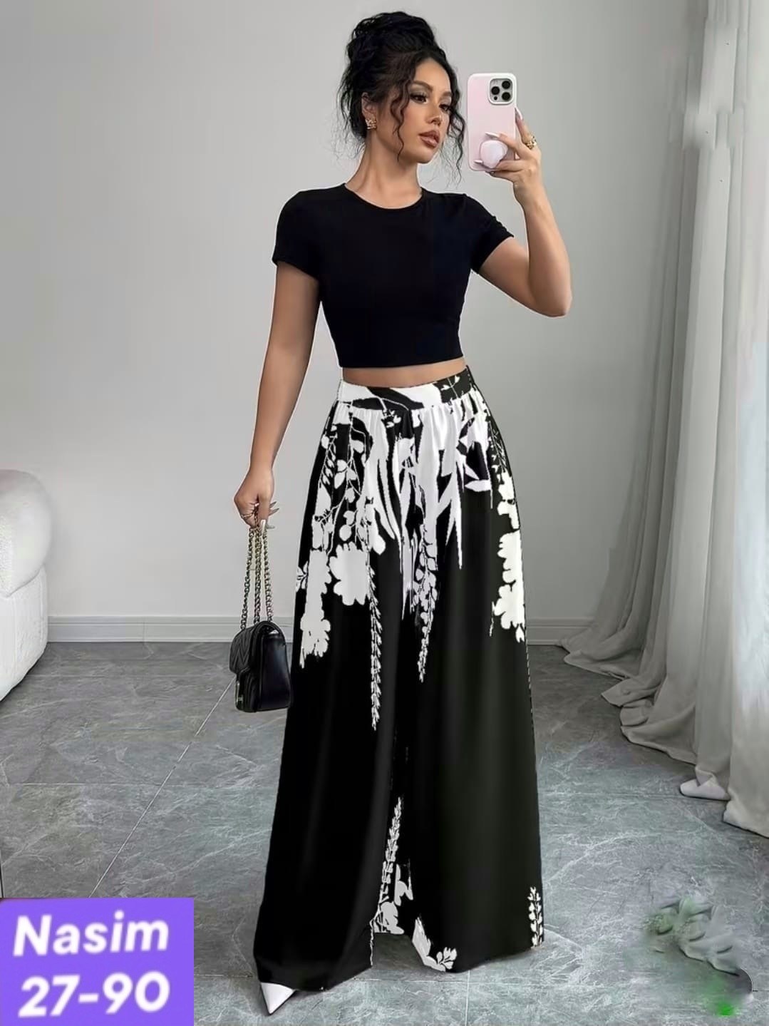 женский костюм,широкие брюки для женщин,брюки с широкими штанинами,брюки с принтом