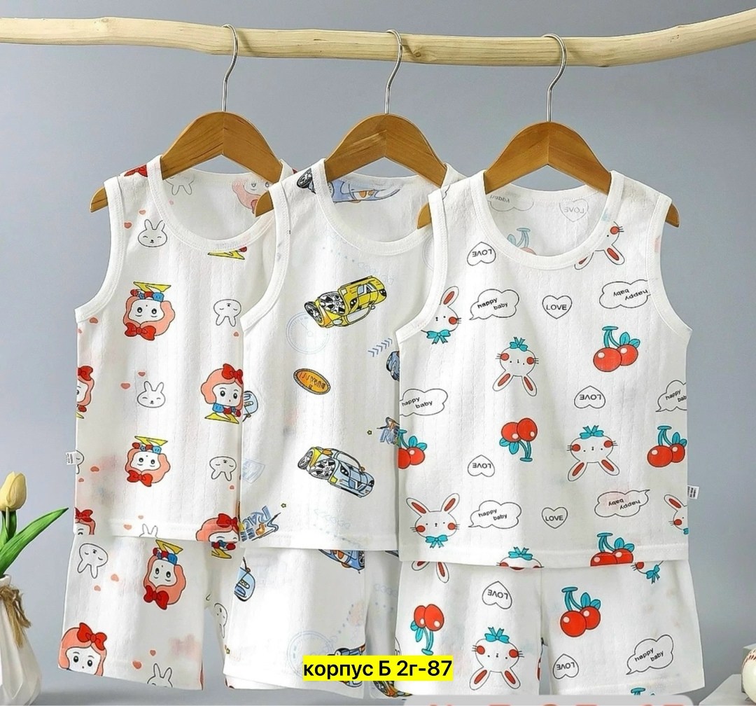 комплект детской одежды,детские комплекты,комплект одежды,пижамы из хлопка детские,комплект маек