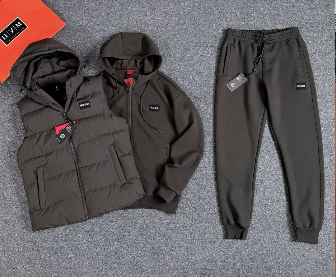 жилетка хуго босс мужская,спортивный костюм hugo boss,спортивные костюмы для мужчин,жилетка мужская утепленная с капюшоном hugo boss,костюм тройка