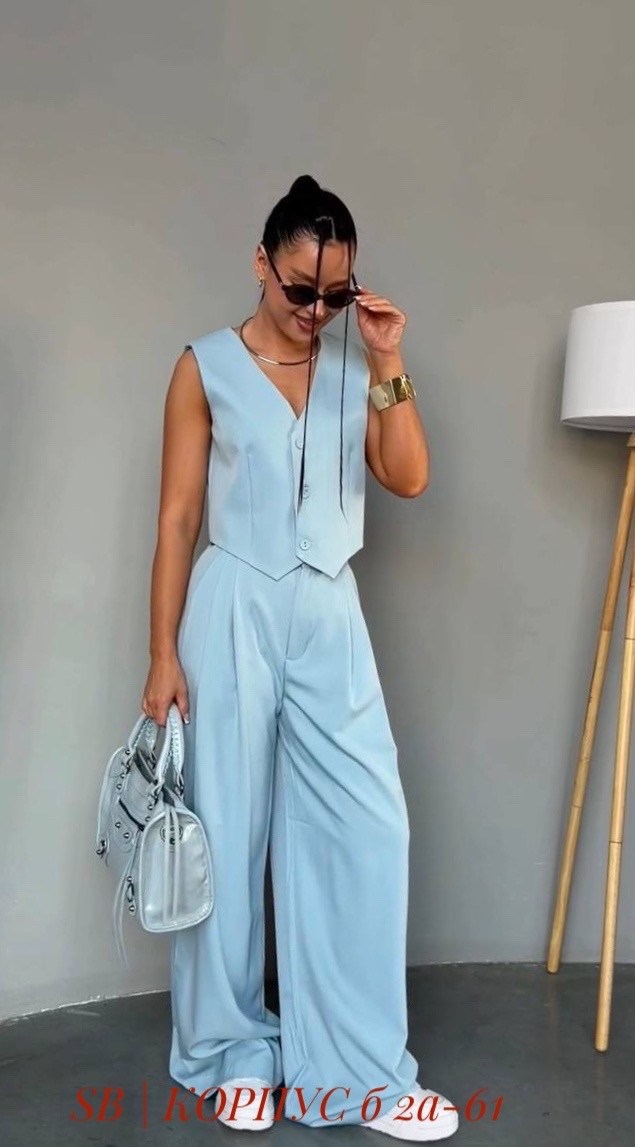 женский костюм,женский брючный костюм двойка,брючный костюм,костюм с брюками палаццо женский,летний костюм брючный двойка
