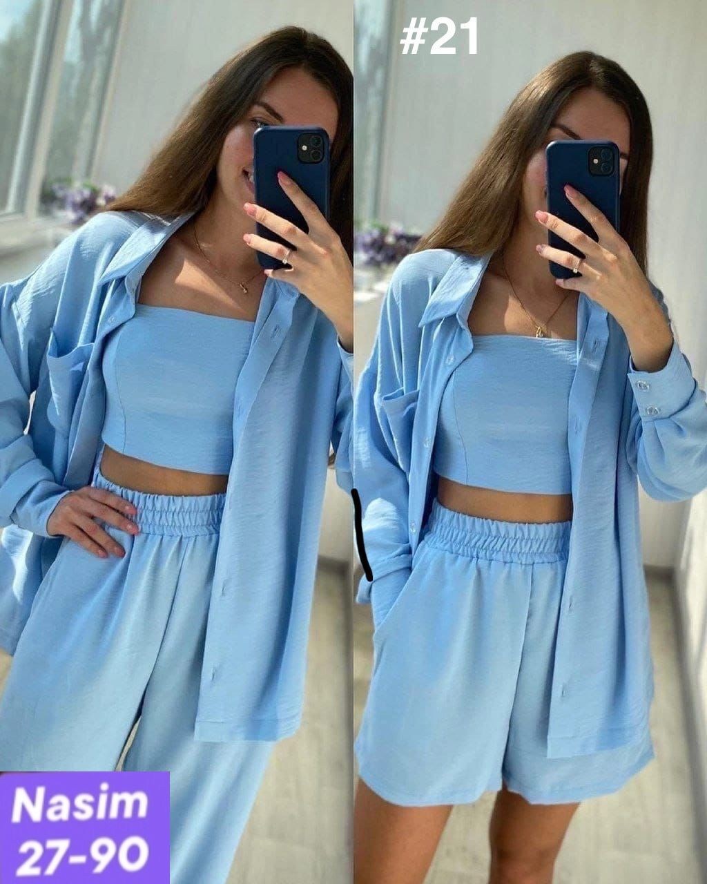 костюм женский тройка,повседневный костюм,костюм голубой,женский костюм летний,женские костюмы