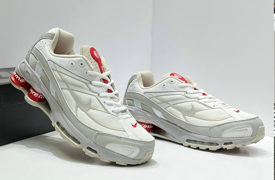 supreme x nike shox ride 2,кроссовки supreme,кроссовки supreme x nike shox ride 2 sp белые,кроссовки nike shox ride 2 x supreme white,supreme nike shox ride 2