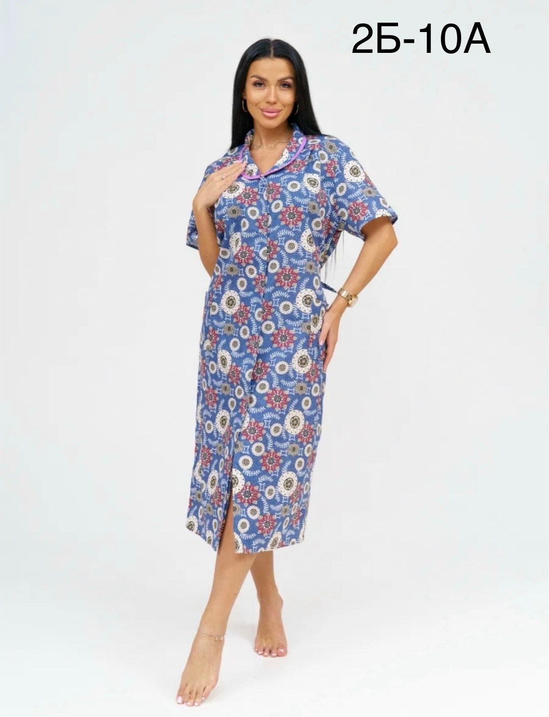 халат женский,халат хб,халат из бязи,халат на пуговицах,халат домашний