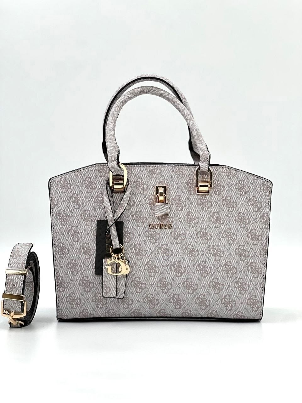 сумка женская guess,сумка guess,сумка женская guess lux,сумка guess тоут,сумка guess c g логотипом светло-серый 33х23х15 см