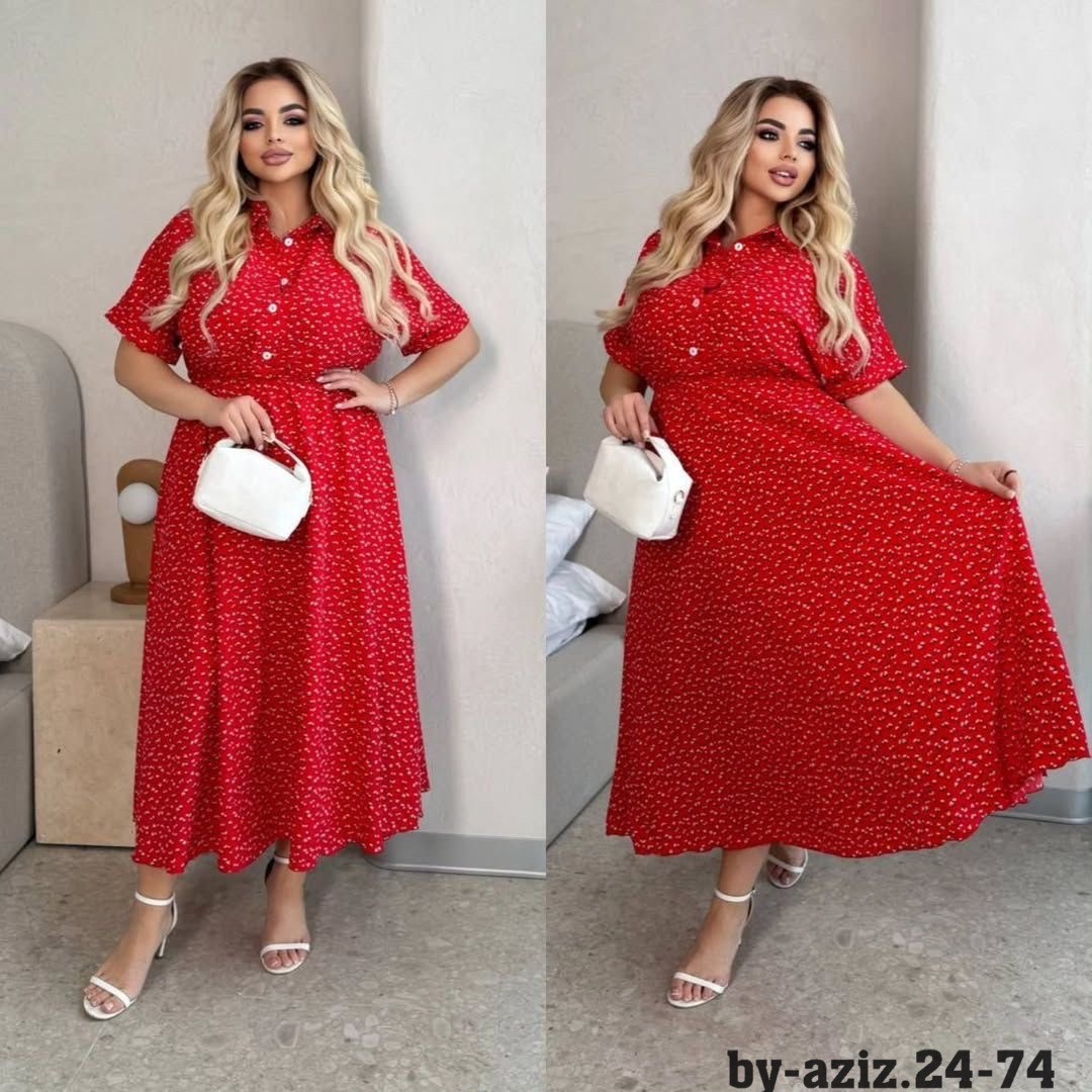 красное платье миди,платье миди,повседневные платья,платья женские больших размеров,летние платье