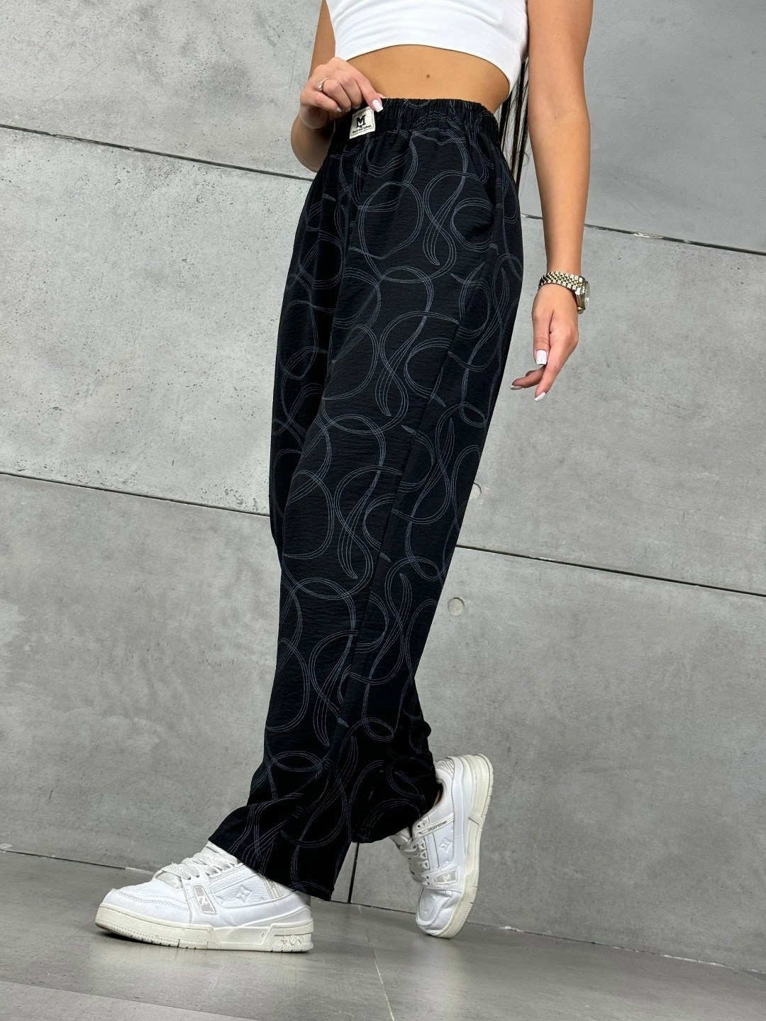 повседневные брюки,модные брюки,брюки женские,брюки с принтом,комбинированные брюки