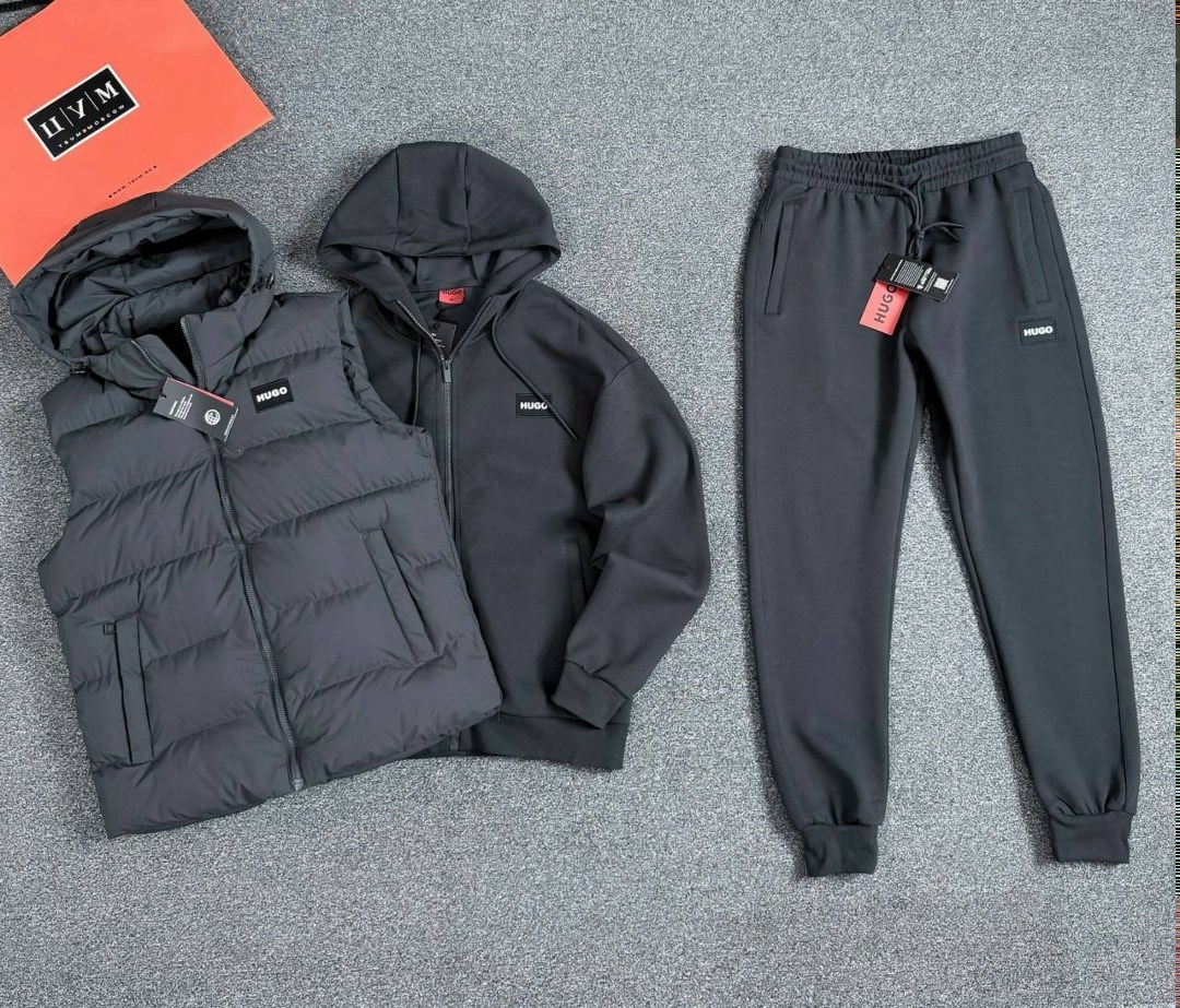 жилетка хуго босс мужская,спортивный костюм hugo boss,спортивные костюмы для мужчин,жилетка мужская утепленная с капюшоном hugo boss,костюм тройка