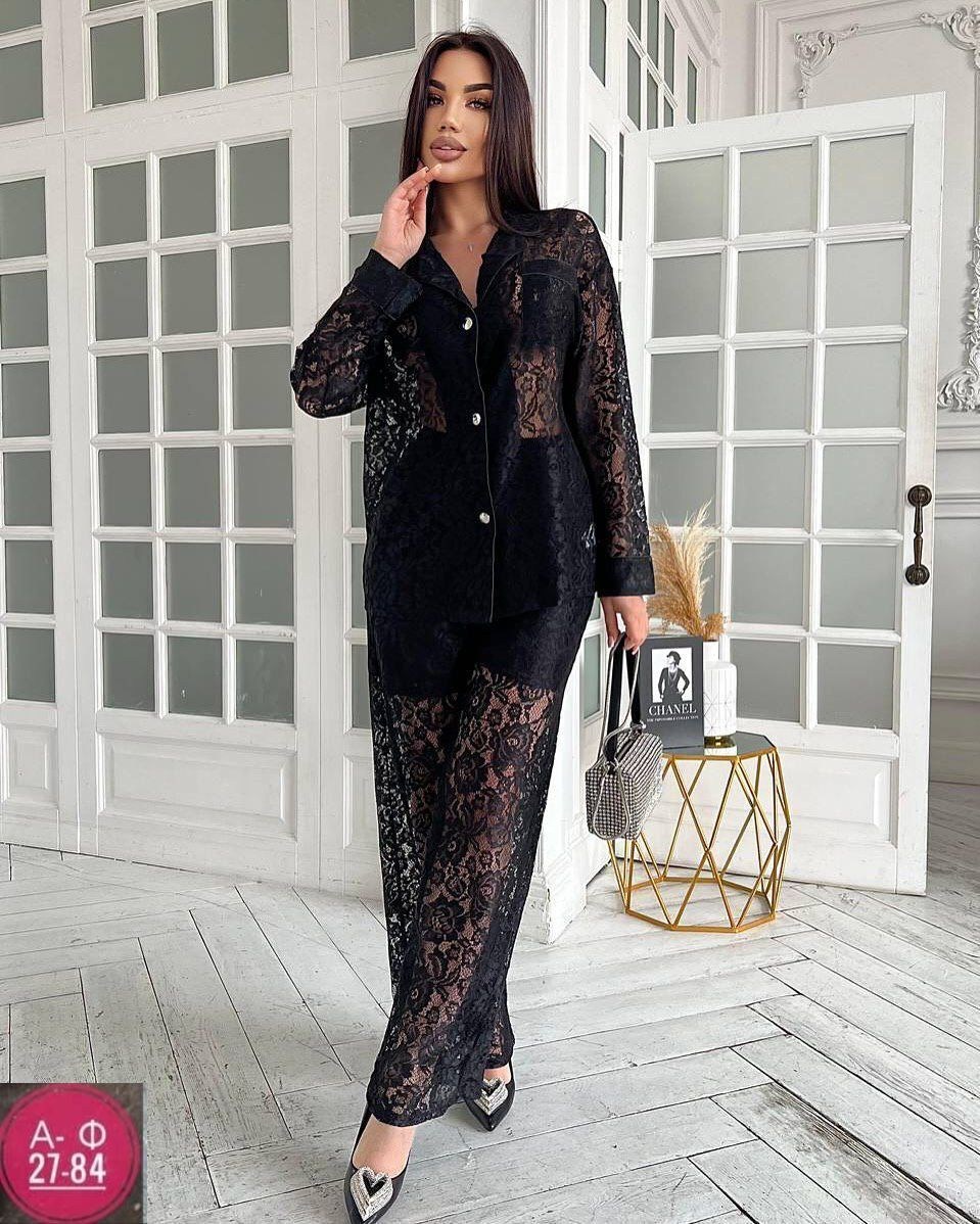 костюм двойка гипюр,костюм кружевной брючный с поясом гипюр emberens,гипюровый костюм,брючный костюм,женский костюм двойка гипюр