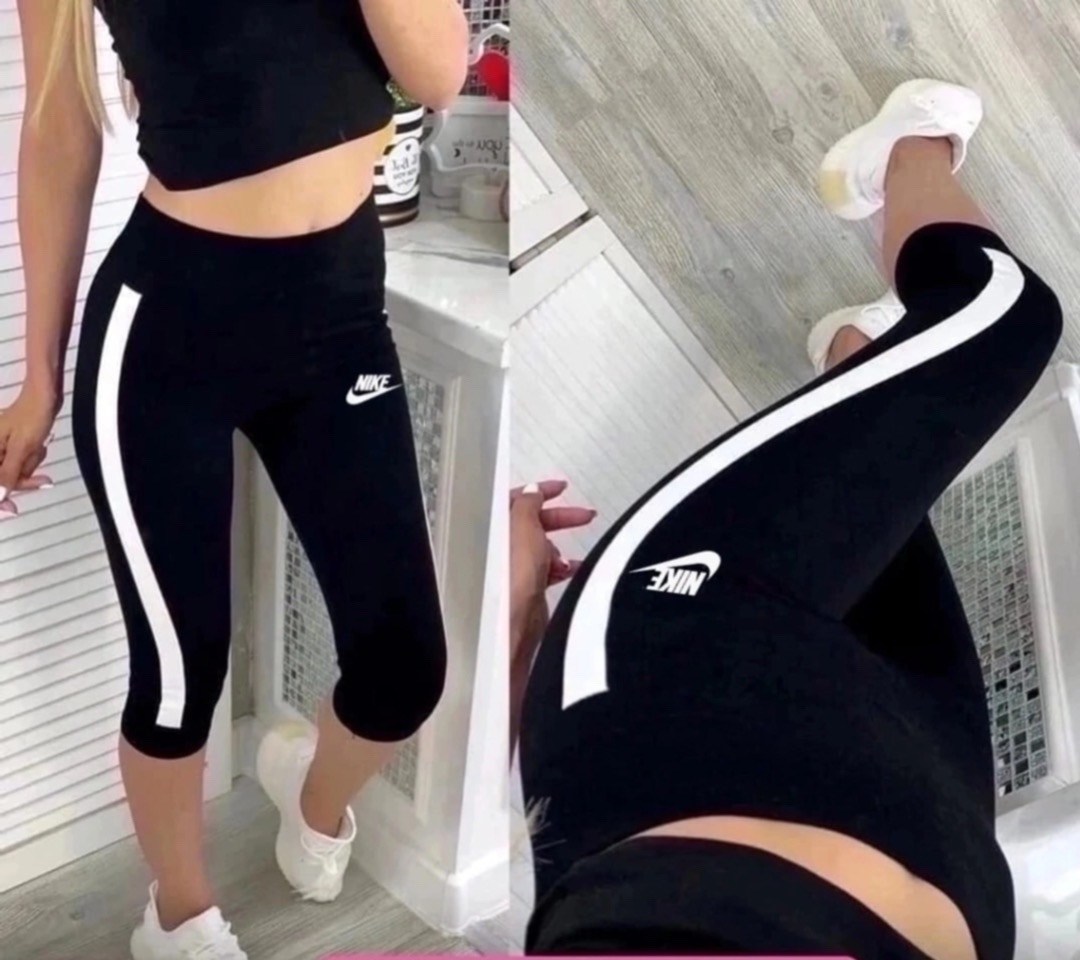 лосины короткие,лосины женские,спортивные лосины с полосками,спортивные капри,лосины спортивные