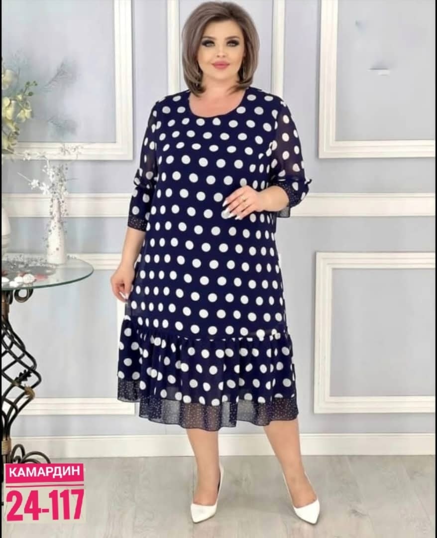 вечернее платье больших размеров нарядное в горошек saliya brand,платье женское,платье в горошек,стильное платье,платье больших размеров