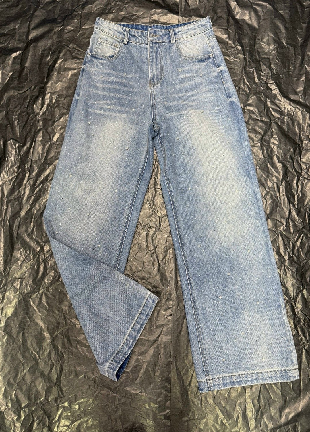 широкие джинсы,широкие джинсы из денима house of sunny синий,брюки джинсовые,джинсы женские широкие,джинсы