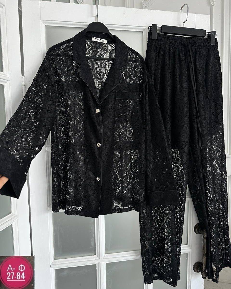 костюм двойка гипюр,костюм кружевной брючный с поясом гипюр emberens,гипюровый костюм,брючный костюм,женский костюм двойка гипюр