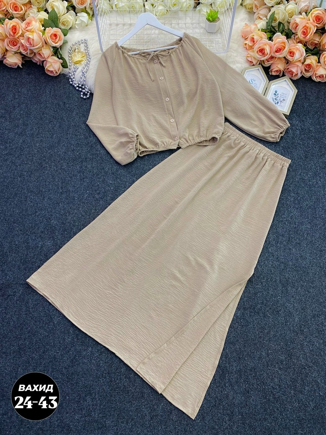 костюм с юбкой женский,костюм женский,костюм с юбкой,костюм с юбкой арт. 11161994,летний костюм с длинной юбкой