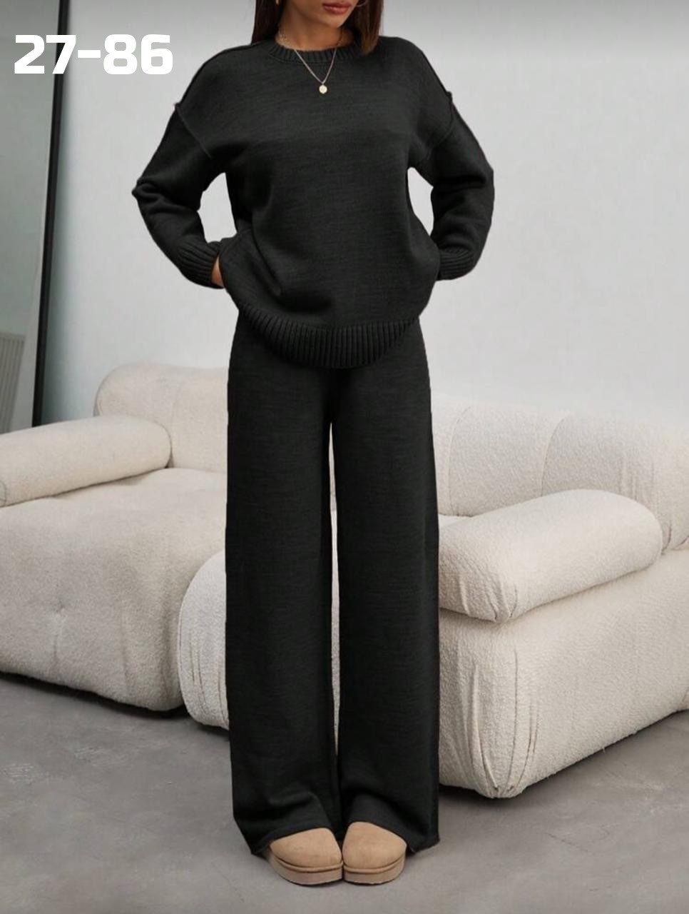 костюм женский кофта и штаны арт. 1549041,трикотажные костюмы,женский костюм серый,женские костюмы,костюм двойка кашемир