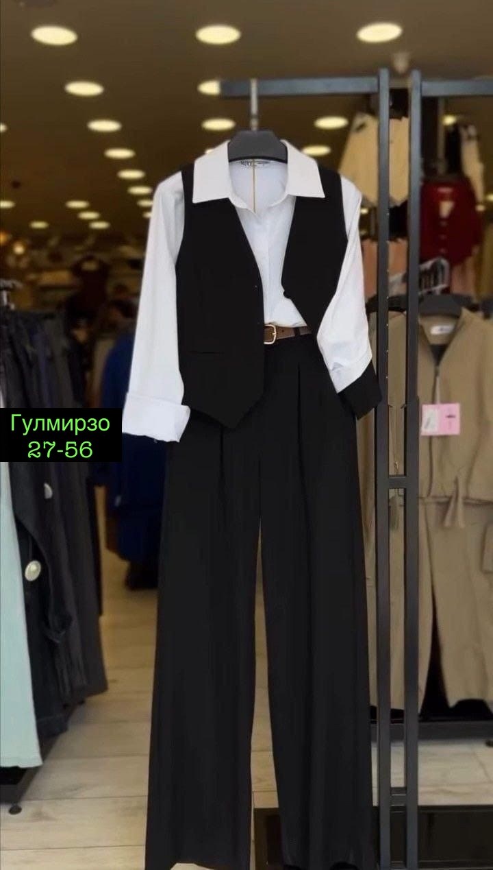 брючный костюм,костюм брючный классический с жилетом,костюм женский брючный,классический костюм брючный,костюм брючный чёрный с жилетом от бренда avili