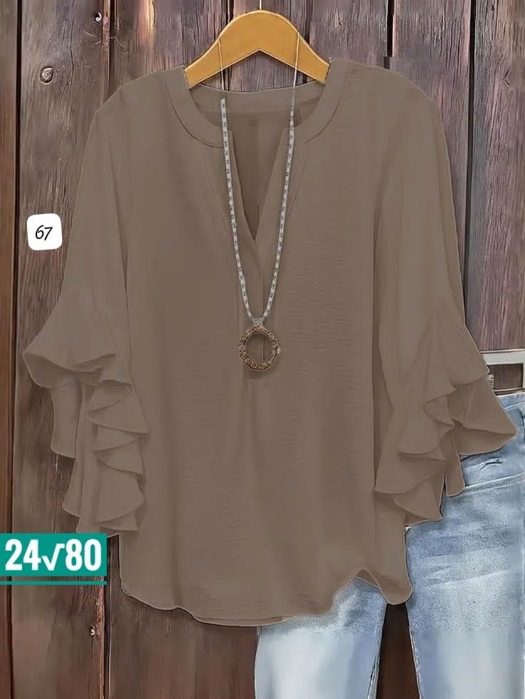 блузка женская,повседневная блузка,блузка с оборками,женская блуза,блузка с рукавами