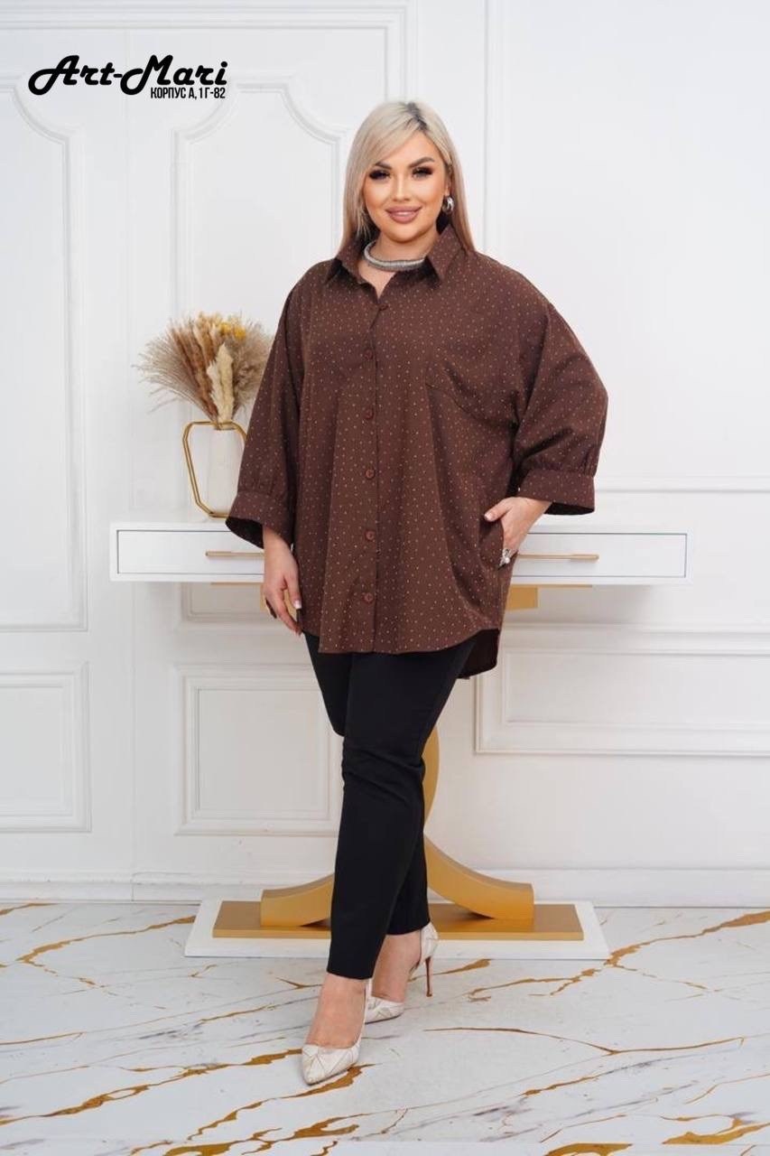 рубашка туника,блуза свободного кроя, больших размеров,блузка женская