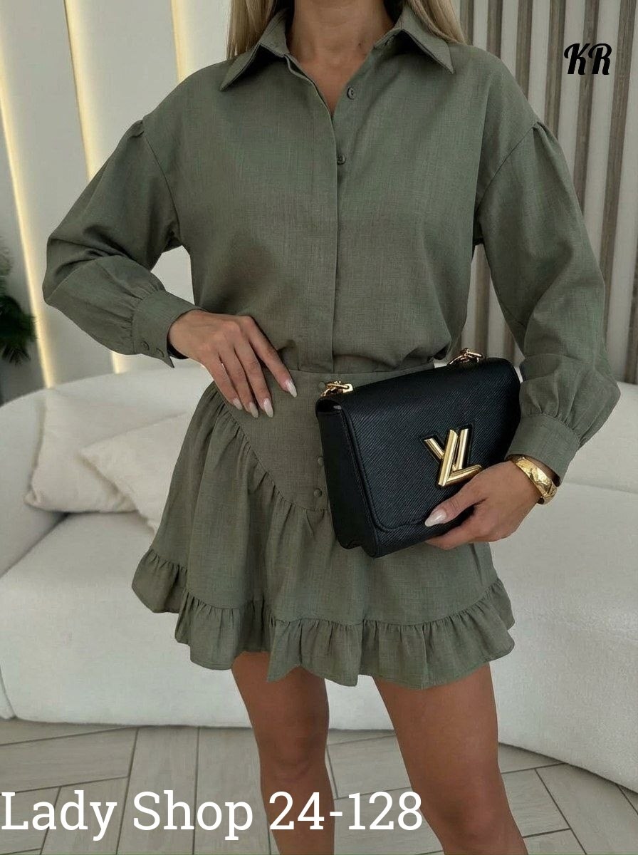 женский костюм с юбкой,костюм с юбкой,костюм рубашка и юбка in-a896t570,женские костюмы