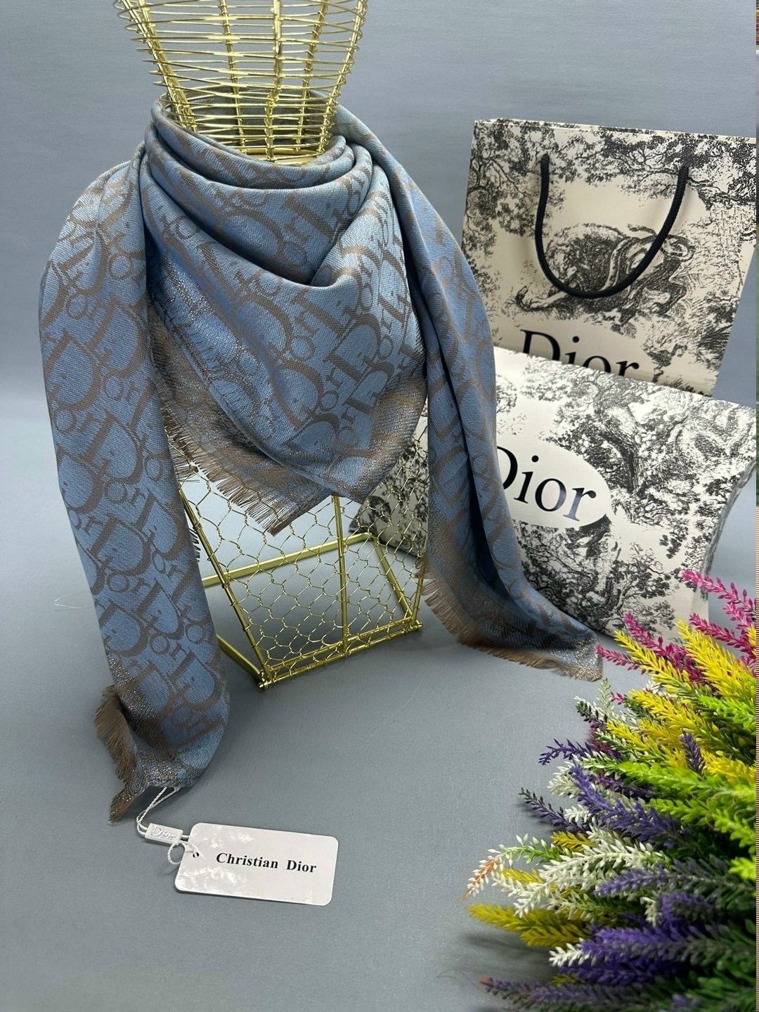 палантин платок,брендовый платок,платок dior,шарф женский платок,кашемировый платок