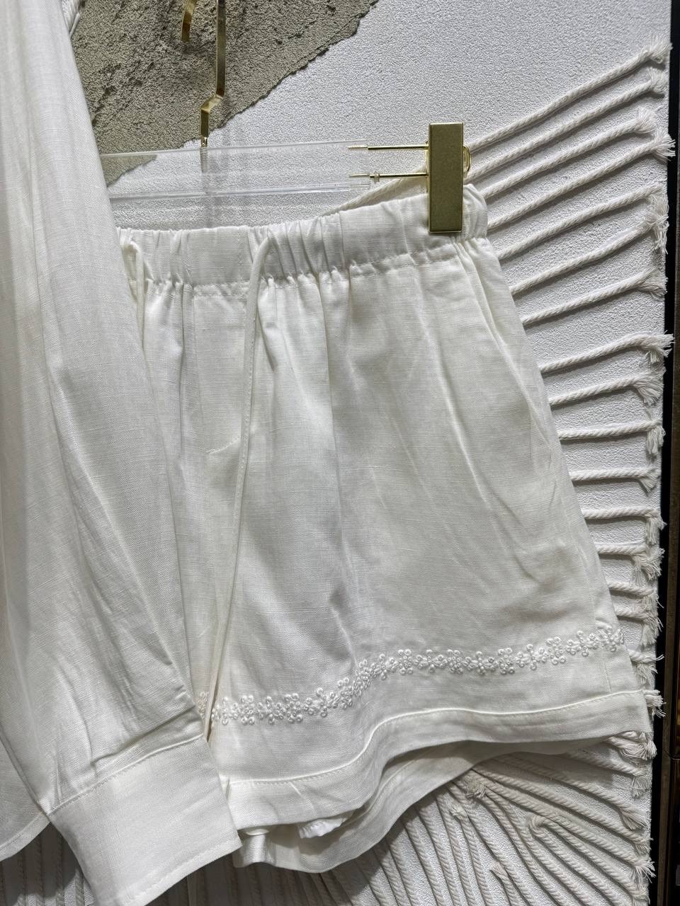 льняные шорты,комплект пижама,женская пижама,повседневная рубашка,летние наряды