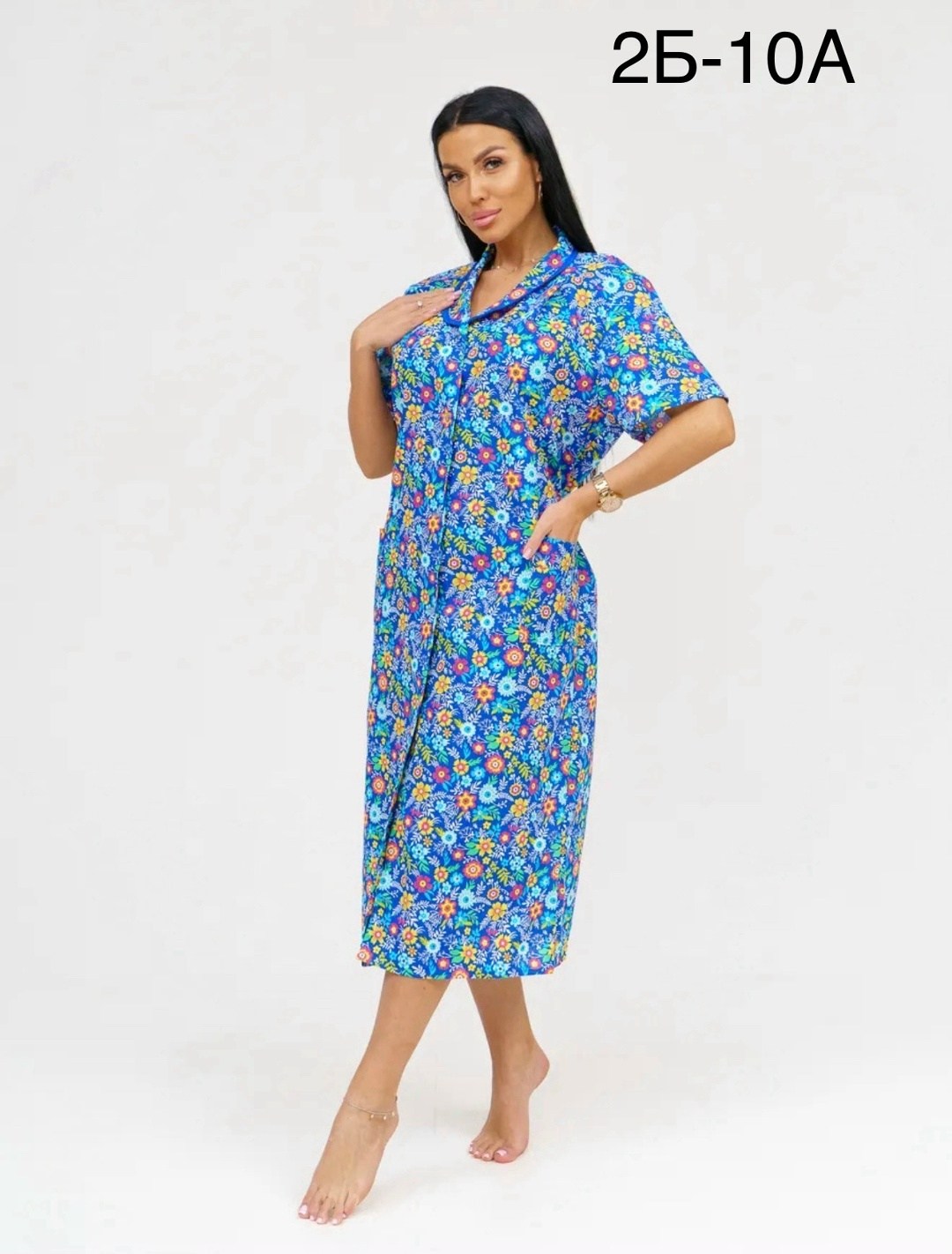 халат женский,халат хб,халат из бязи,халат на пуговицах,халат домашний