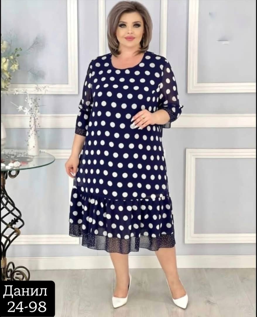 платье женское,платье в горошек,стильное платье,нарядное платье,платье больших размеров