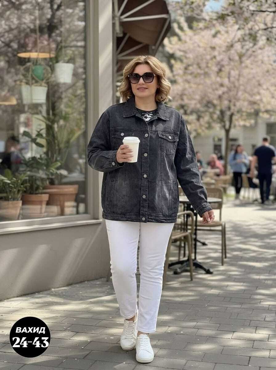 джинсовая куртка,джинсовая женская куртка,женская джинсовая куртка большого размера,серая джинсовая куртка,женская куртка