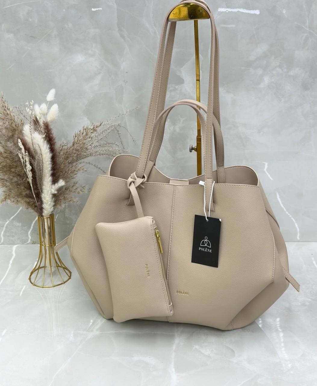 сумка женская polene cyme mini черная с ручками,сумка женская,сумка polene,сумка polene из натуральной кожи,сумка