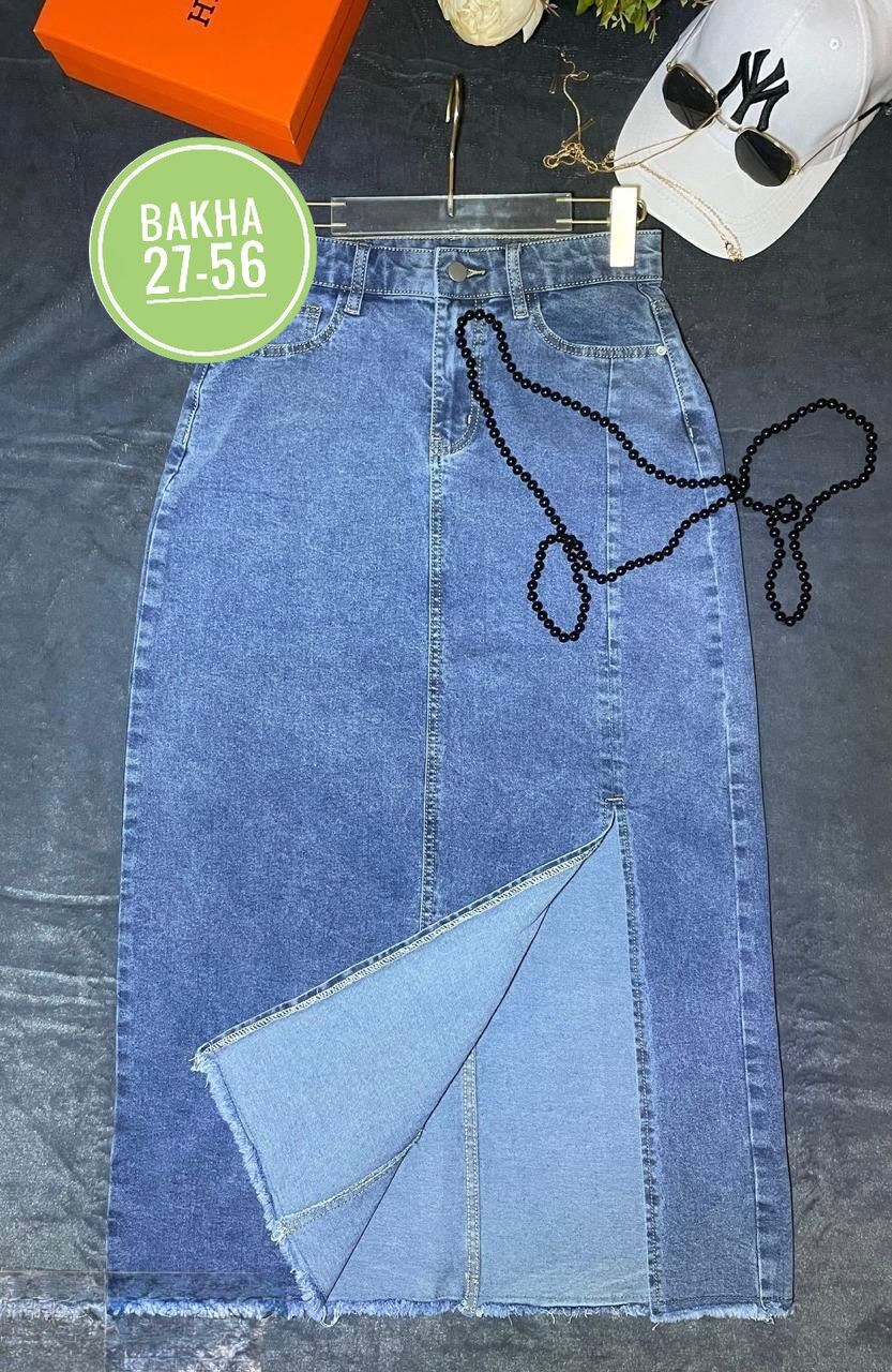 юбка джинсовая женская,юбка джинсовая,комбинированная джинсовая юбка,джинсовая юбка миди,юбка джинс