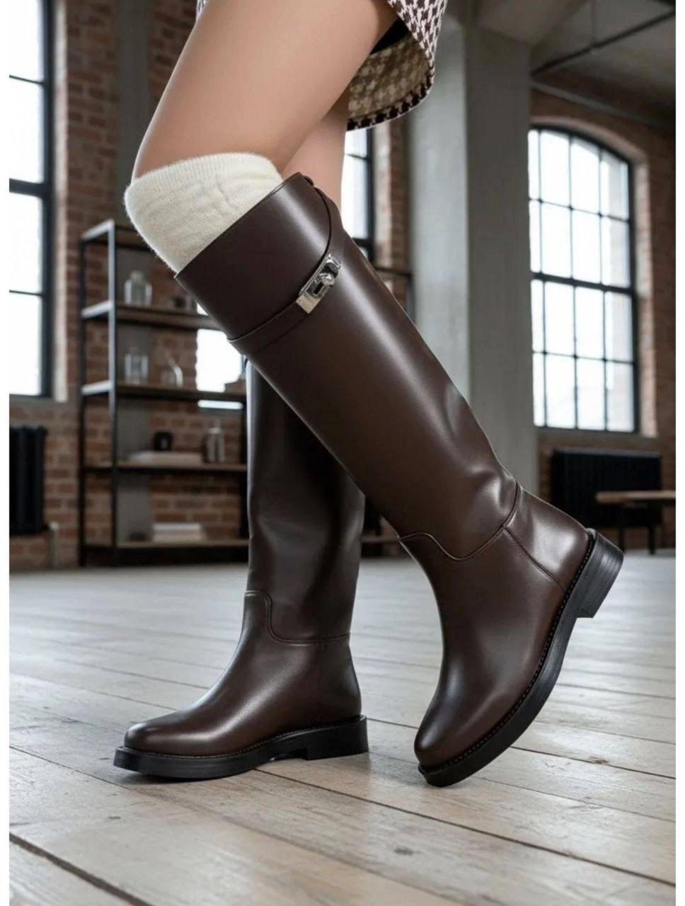 ,сапоги,сапоги демисезонные,сапоги hermes,сапоги трубы эрмес