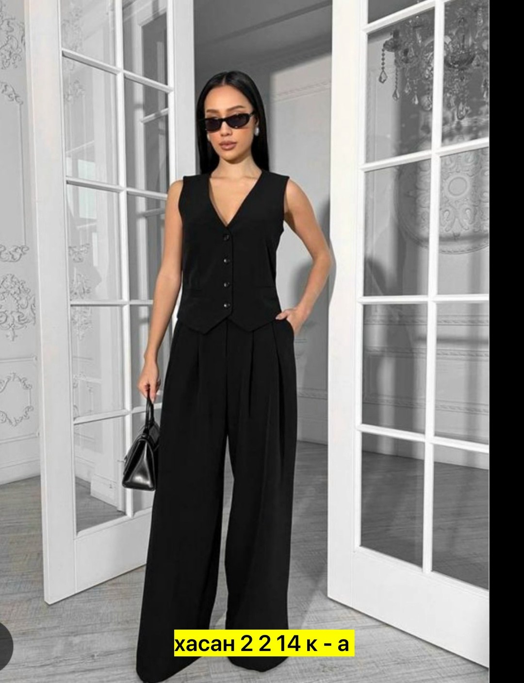 стильный женский брючный костюм с жилетом,костюм с жилетом брючный классический ne.skromno,костюм брючный с жилеткой деловой палаццо rushd цвет темно-серый,брючный костюм с жилетом,костюм двойка женск