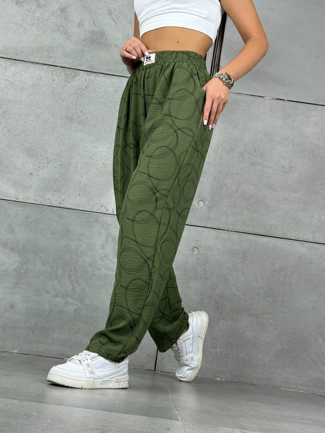 повседневные брюки,модные брюки,брюки женские,брюки с принтом,комбинированные брюки