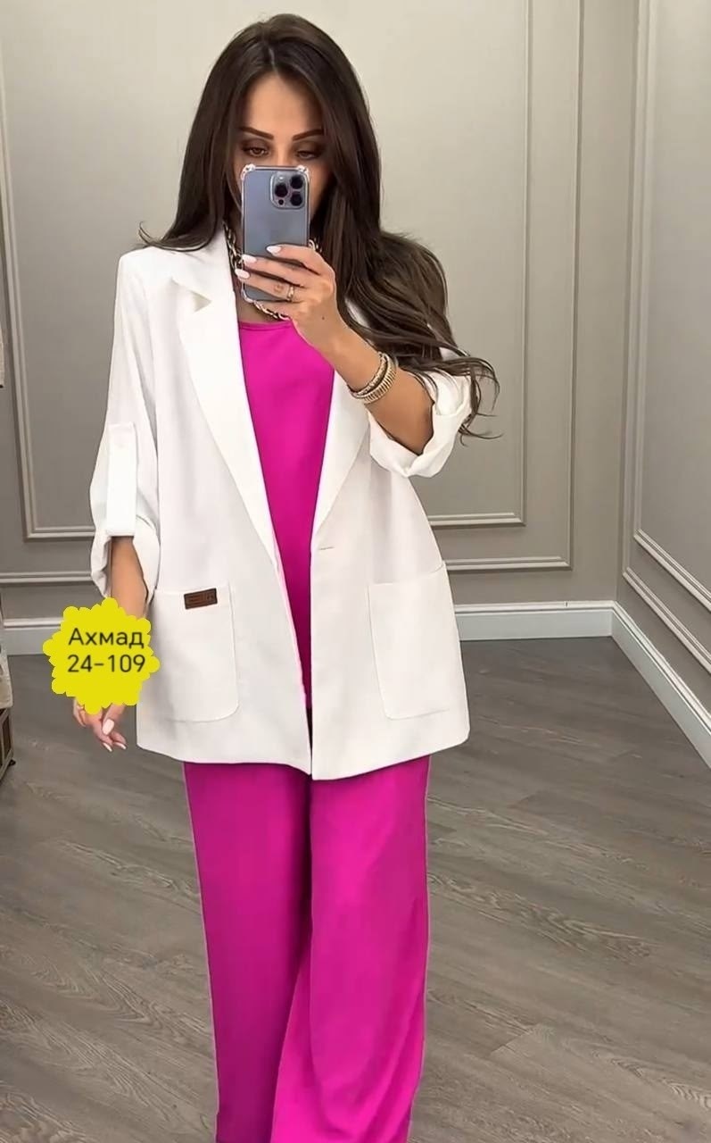 женский брючный костюм двойка,брючный костюм anelli 1398 фуксия,костюм двойка женская,костюм с брюками нарядный,костюм с брюками