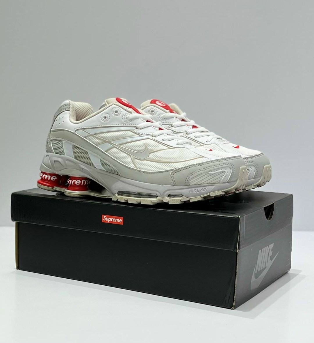 supreme x nike shox ride 2,кроссовки supreme,кроссовки supreme x nike shox ride 2 sp белые,кроссовки nike shox ride 2 x supreme white,supreme nike shox ride 2