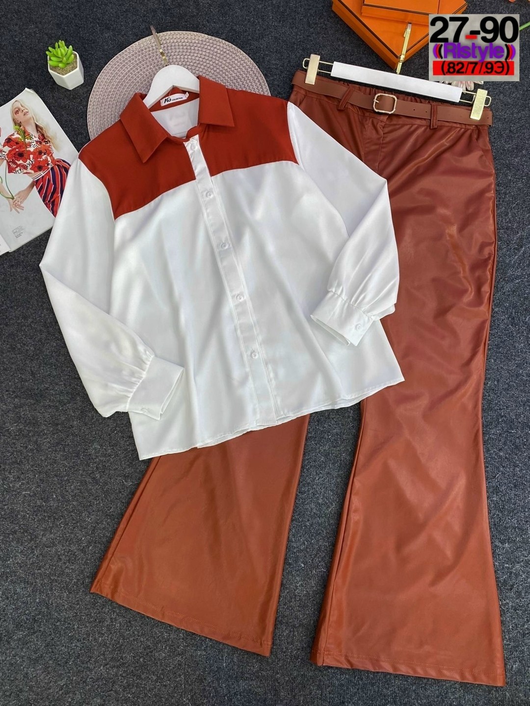 брюки комплект,брюки модные,женский брючный костюм,кожаные брюки широкие,женские брюки