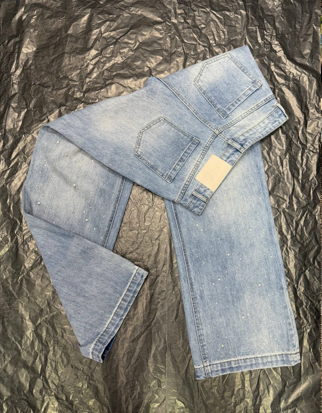 широкие джинсы,широкие джинсы из денима house of sunny синий,брюки джинсовые,джинсы женские широкие,джинсы