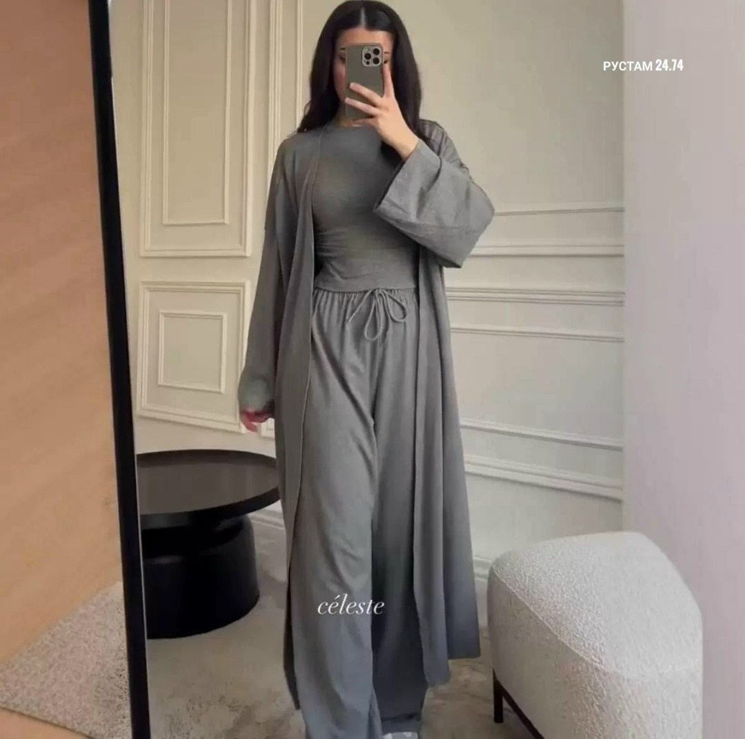 костюм с брюками палаццо,женский костюм-тройка qmansha из полиэстера,костюм с брюками,костюм женский,комплект одежды женский домашний с легинсами желтый