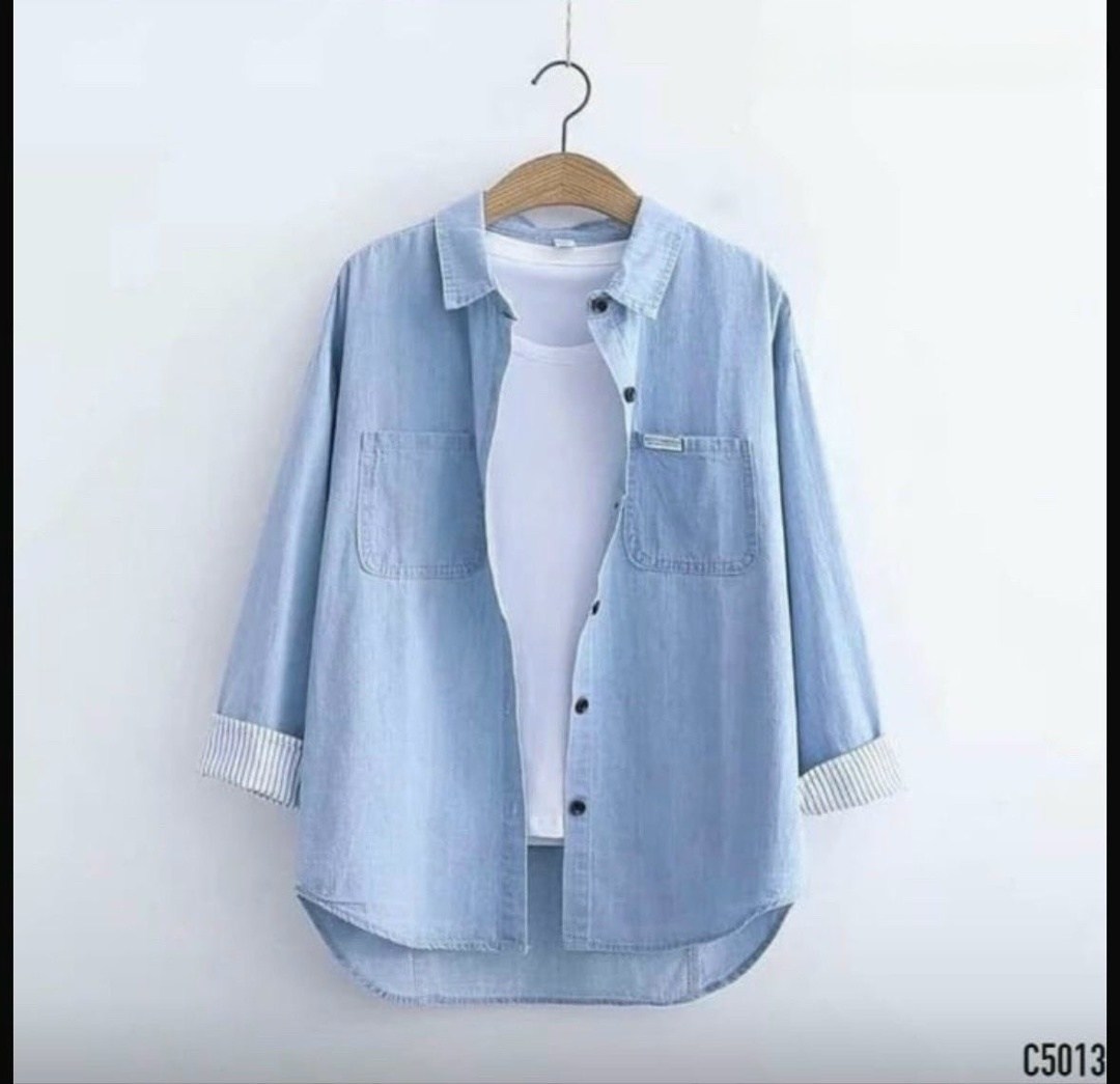 женская джинсовая рубашка с длинным рукавом,рубашка женская джинсовая,рубашка с длинным рукавом джинсовая,джинсовая рубашка женская 2026,рубашка женская голубая