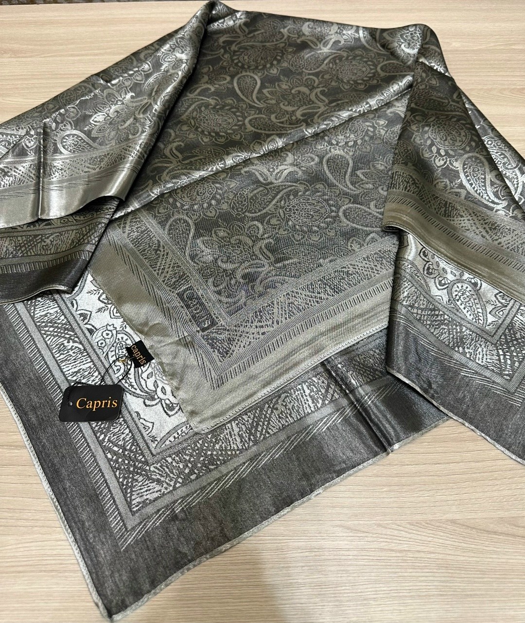 платок атласный,палантин женские,палантин,шарфы и платки,палантин коричневый