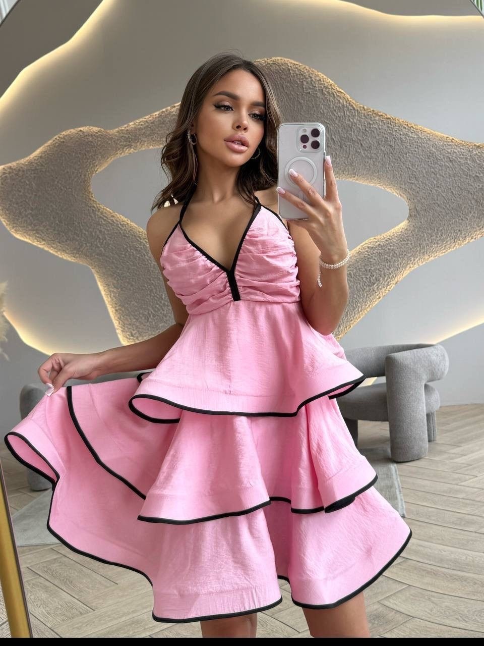платье,платье розовое,платья мини,платье с рюшами,короткие платье