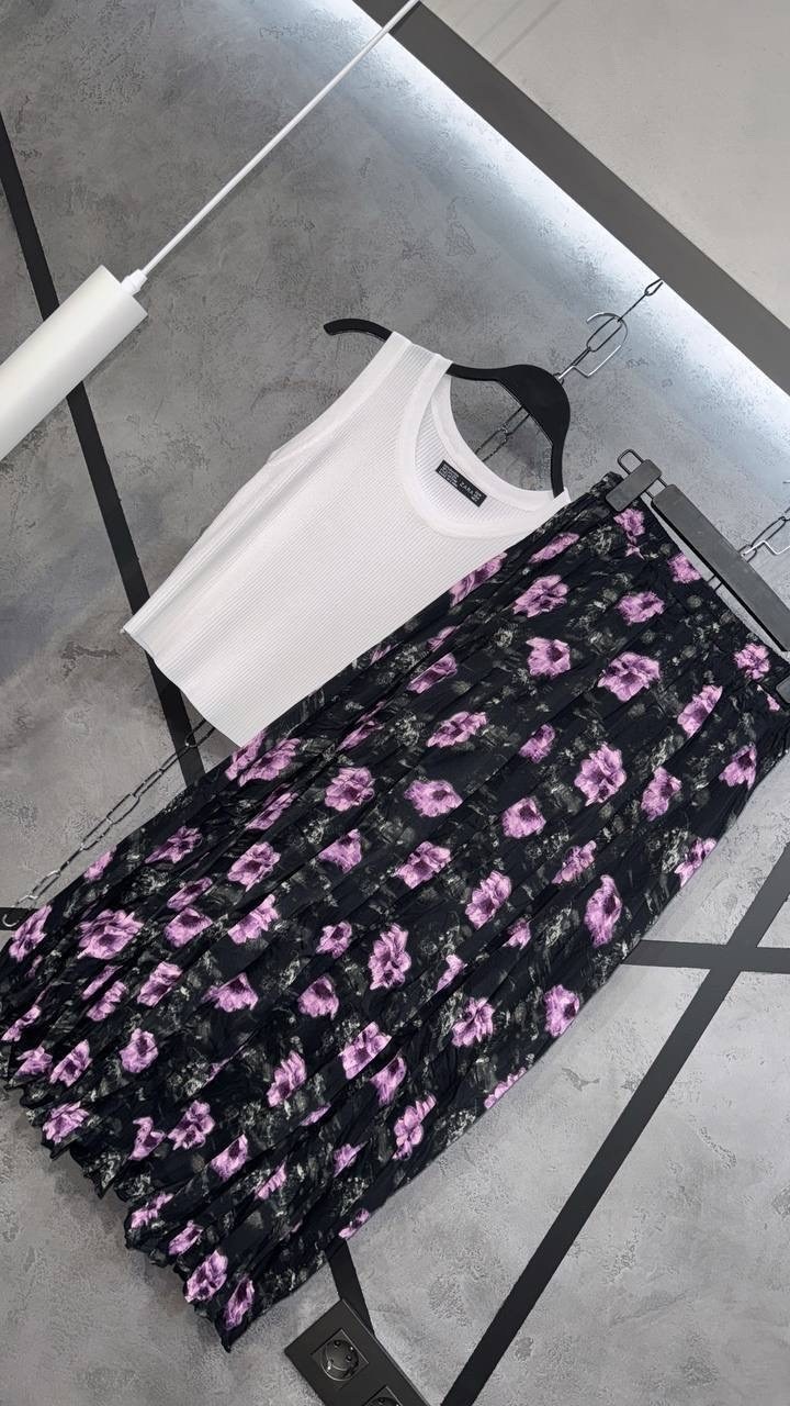 юбка женская,женская плиссированная юбка,юбка,шифоновая юбка,женская плиссированная юбка с цветочным принтом