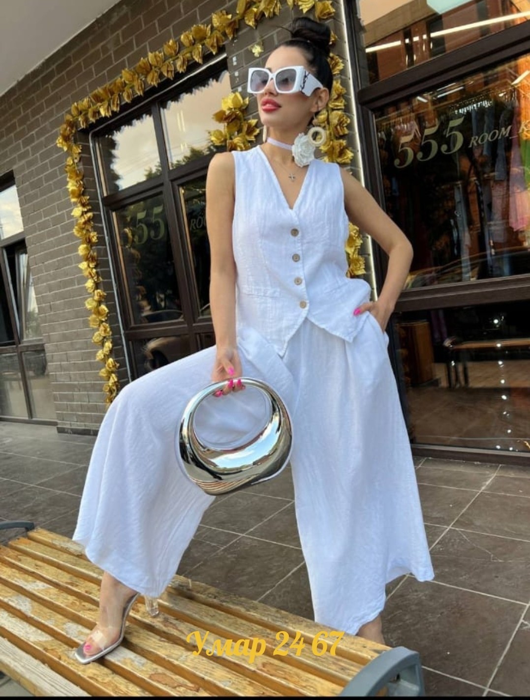 джинсовый костюм брючный палаццо с жилетом vera nova,брючный костюм,костюм брючный женский,брючный костюм женский с жилетом,джинсовый костюм брючный палаццо с жилетом vera nova цвет синий