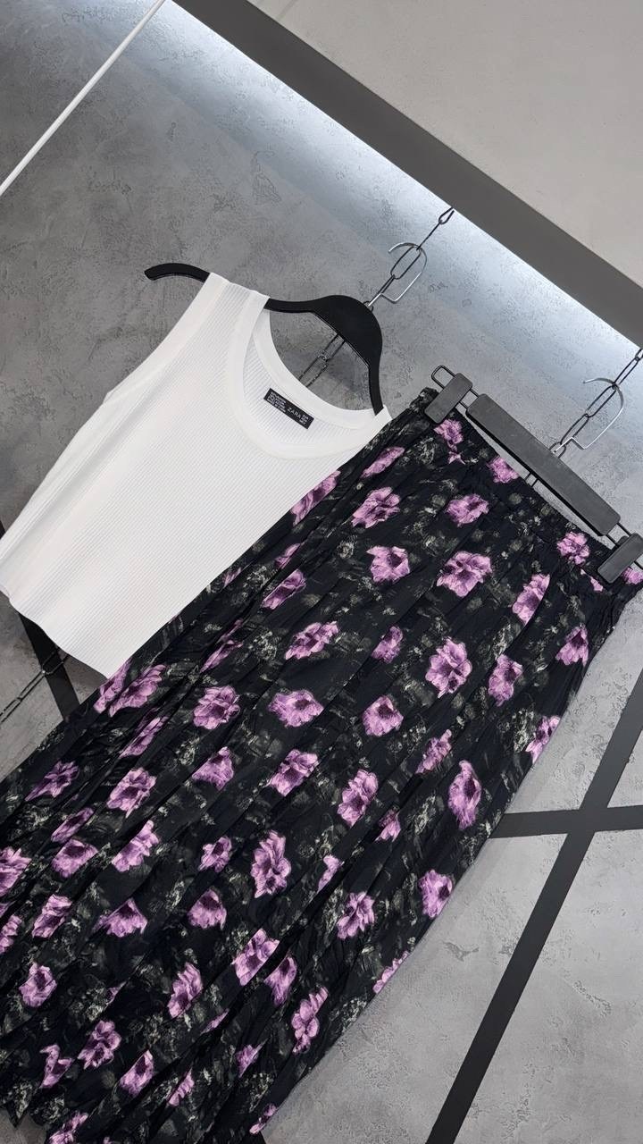 юбка женская,женская плиссированная юбка,юбка,шифоновая юбка,женская плиссированная юбка с цветочным принтом