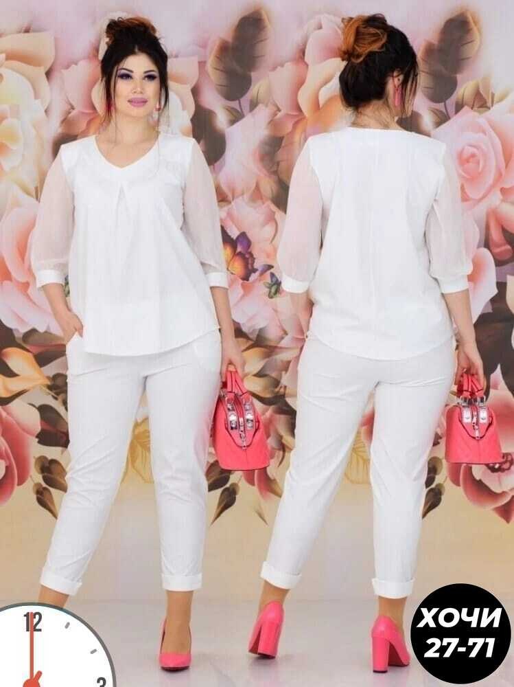 женский летний брючный костюм 56рамер,костюм женский,костюм брючный синий,костюм с брюками,женские костюмы больших размеров