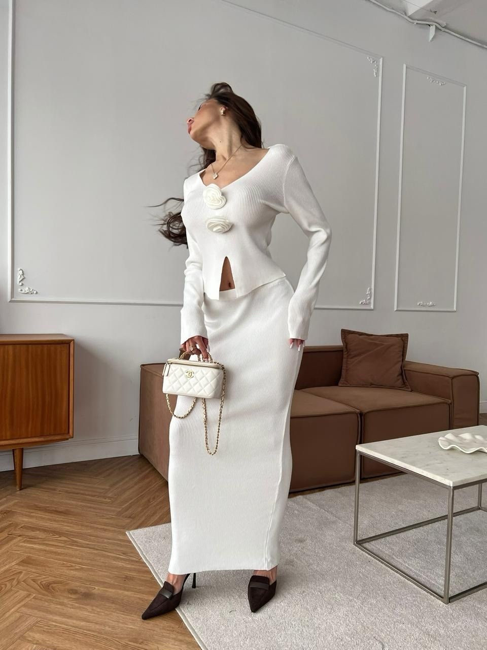 костюм из трикотажа,костюм с топом,женские костюмы,костюм юбка