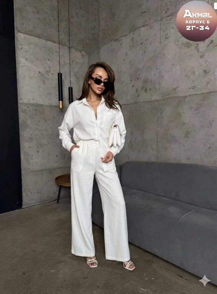стильные костюмы,женские костюмы,костюм брючный с рубашкой льняной летний оверсайз,костюм с брюками,костюм классический
