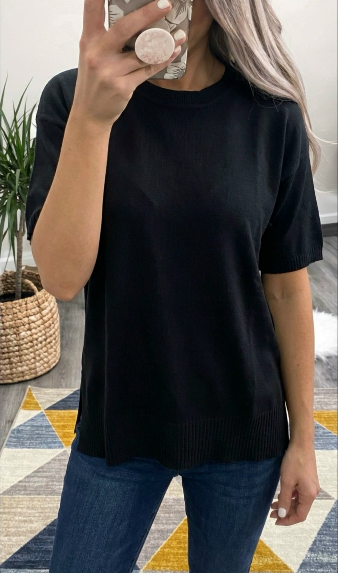 бирюзовый джемпер,джемпер с круглым воротом,голубой джемпер,блузка вязаная,джемпер женский с короткими рукавами