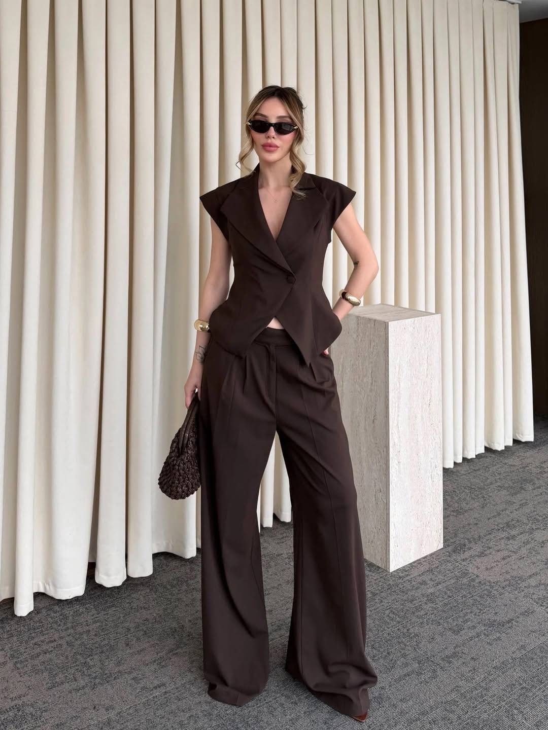 брючный костюм,женский костюм,женский костюм 2-ка: жилетка-блуза+штаны марсала,женский костюм брюки