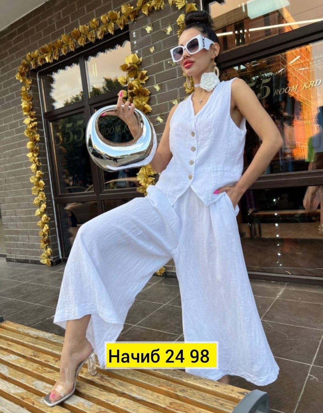 белый брючный костюм,брючный костюм с жилетом,летние костюмы,костюм двойка с брюками,костюм женский брючный летний